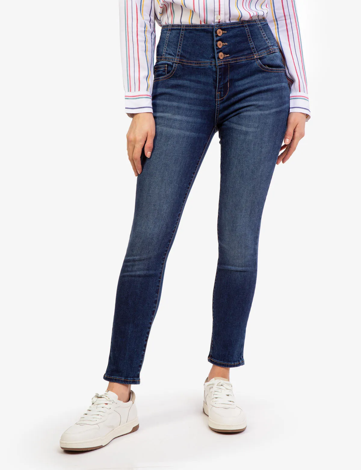 REPREVE® HIGH RISE CORSET DENIM JEGGING sold by U.S. Polo Assn. product image thumbnail 2