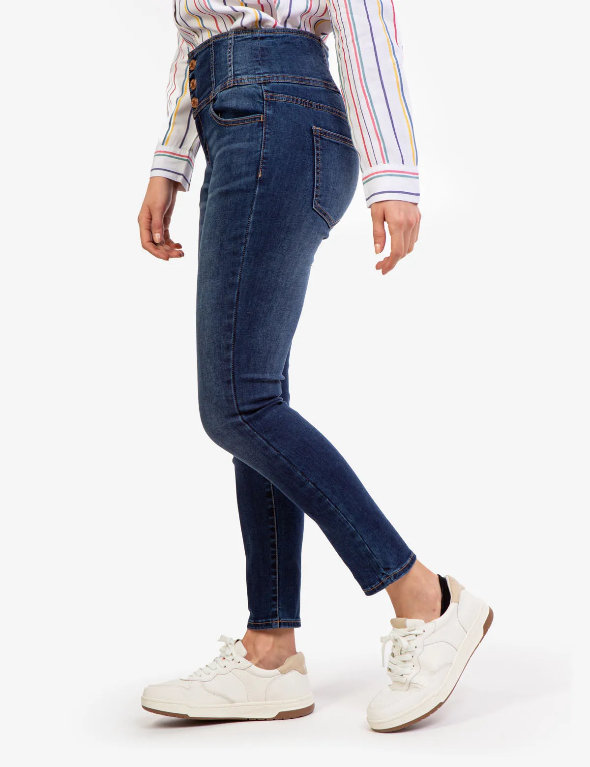 REPREVE® HIGH RISE CORSET DENIM JEGGING sold by U.S. Polo Assn. product image thumbnail 3