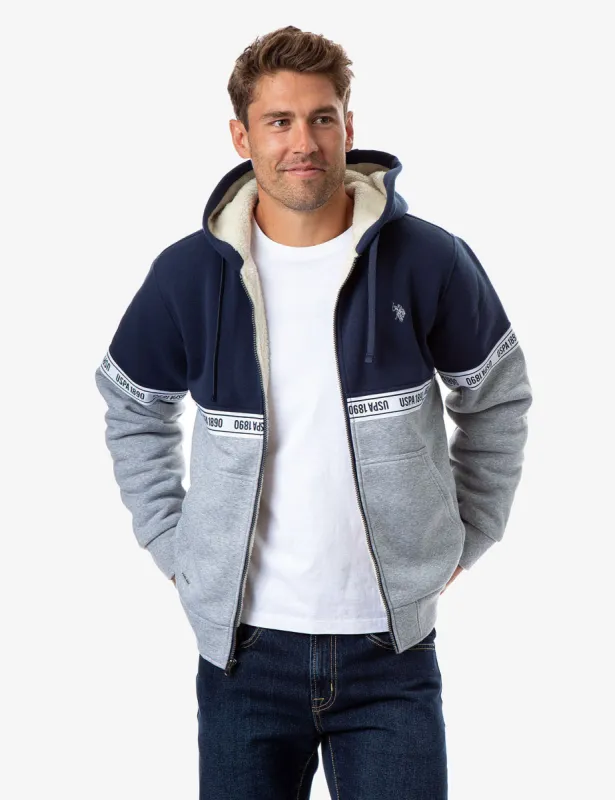 LOGO TAPE COLORBLOCK HOODIE sold by U.S. Polo Assn.