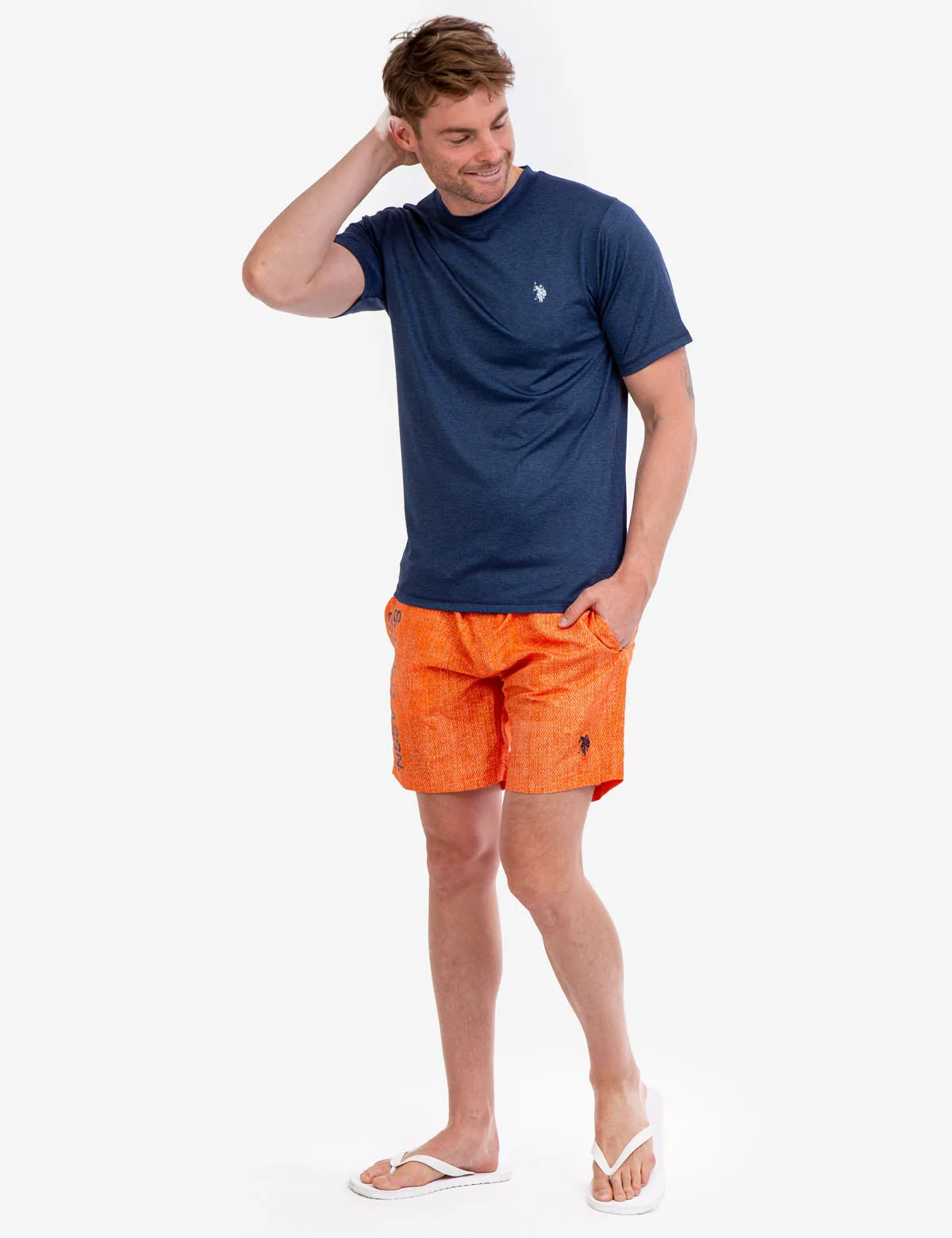 SHORT SLEEVE SPACE DYE UV TOP sold by U.S. Polo Assn.