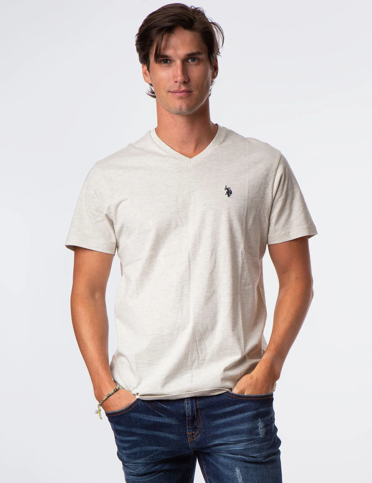 SOLID V-NECK T-SHIRT sold by U.S. Polo Assn. product image thumbnail 3