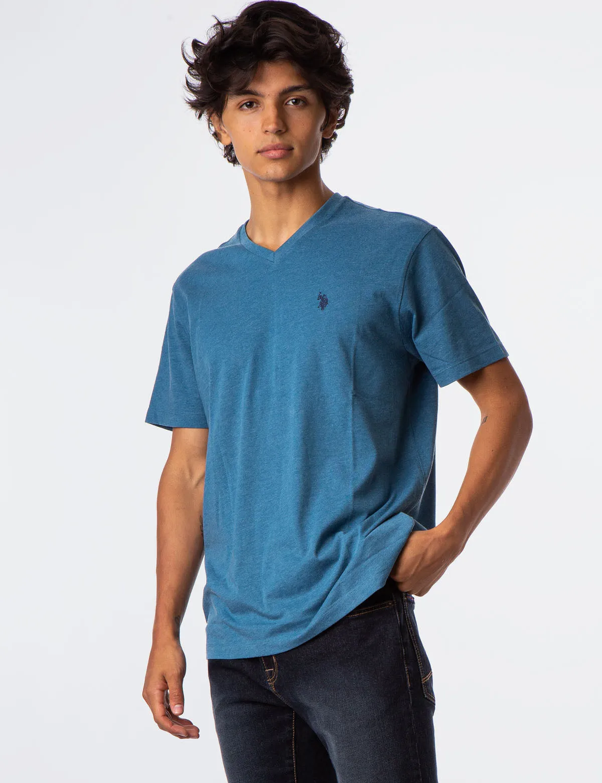 SOLID V-NECK T-SHIRT sold by U.S. Polo Assn.