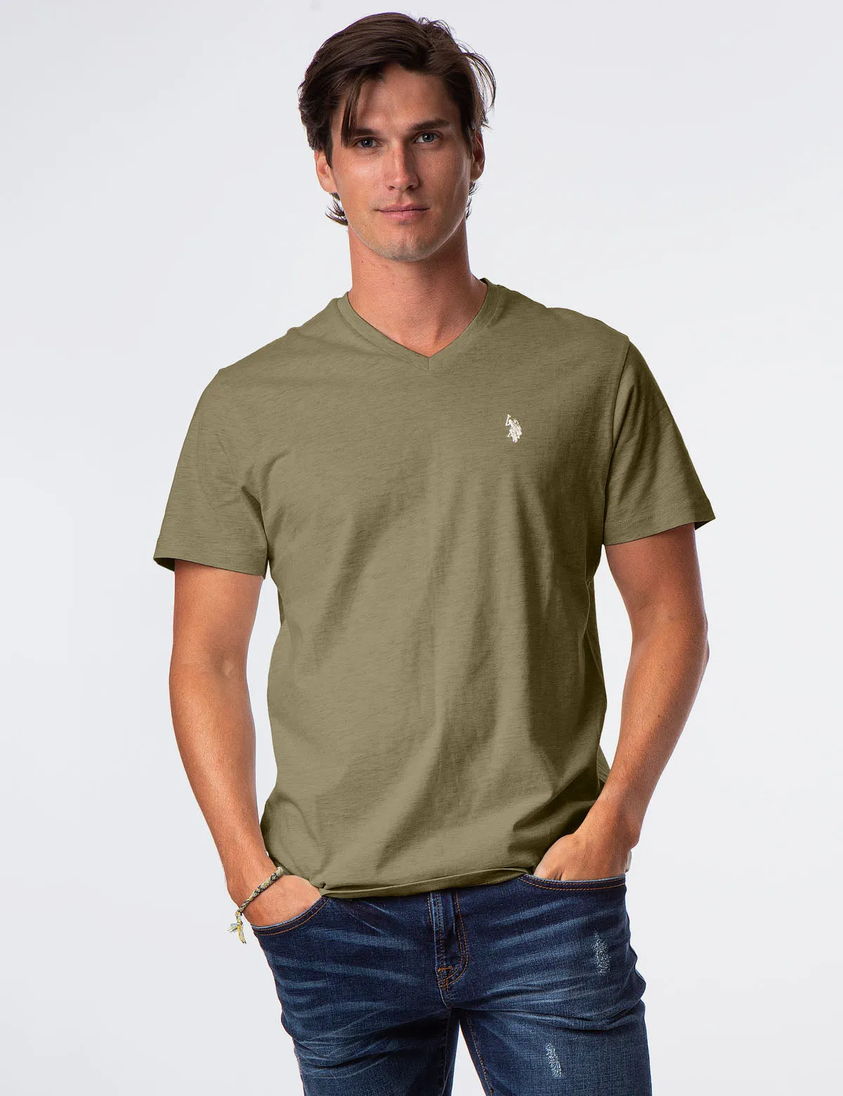 SOLID V-NECK T-SHIRT sold by U.S. Polo Assn. product image thumbnail 5