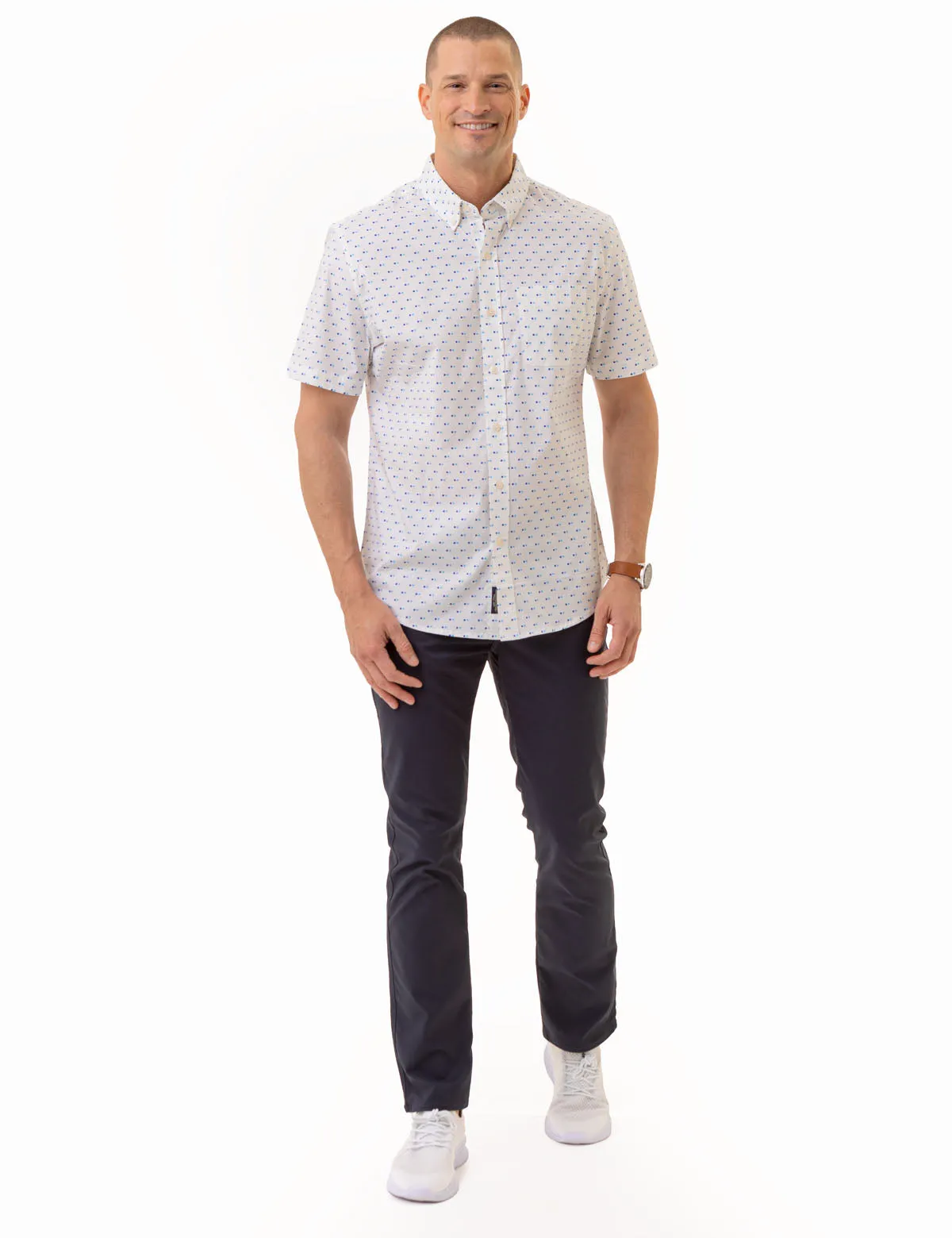 ALL OVER DOUBLE DOT PRINT SHORT SLEEVE SHIRT sold by U.S. Polo Assn. product image thumbnail 4