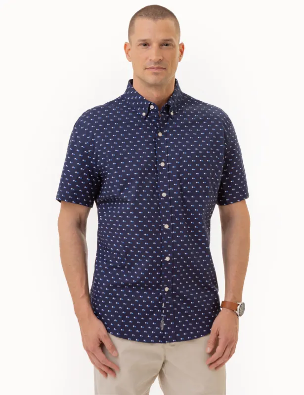 ALL OVER DOUBLE DOT PRINT SHORT SLEEVE SHIRT sold by U.S. Polo Assn.
