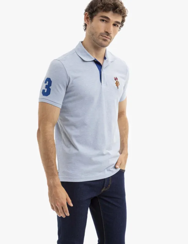 MULTI COLOR BIG LOGO SOLID POLO SHIRT sold by U.S. Polo Assn.
