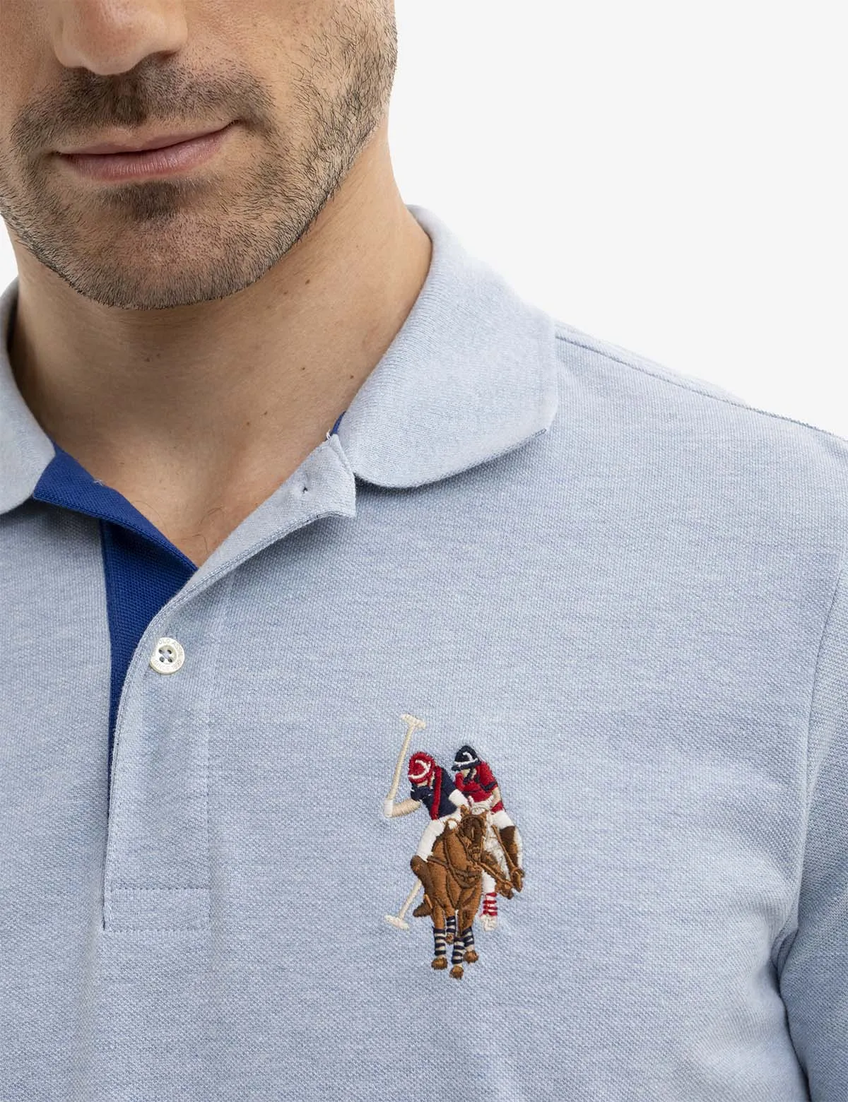 MULTI COLOR BIG LOGO SOLID POLO SHIRT sold by U.S. Polo Assn. product image thumbnail 4