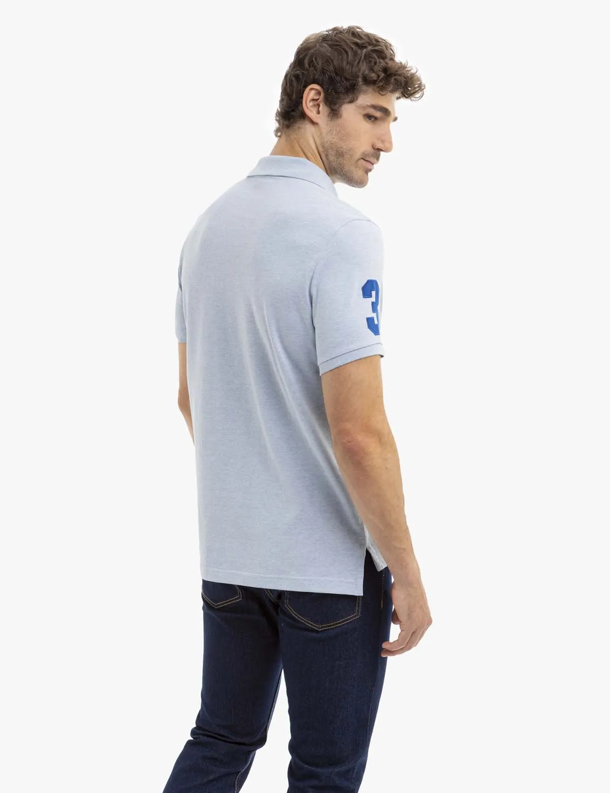 MULTI COLOR BIG LOGO SOLID POLO SHIRT sold by U.S. Polo Assn. product image thumbnail 5