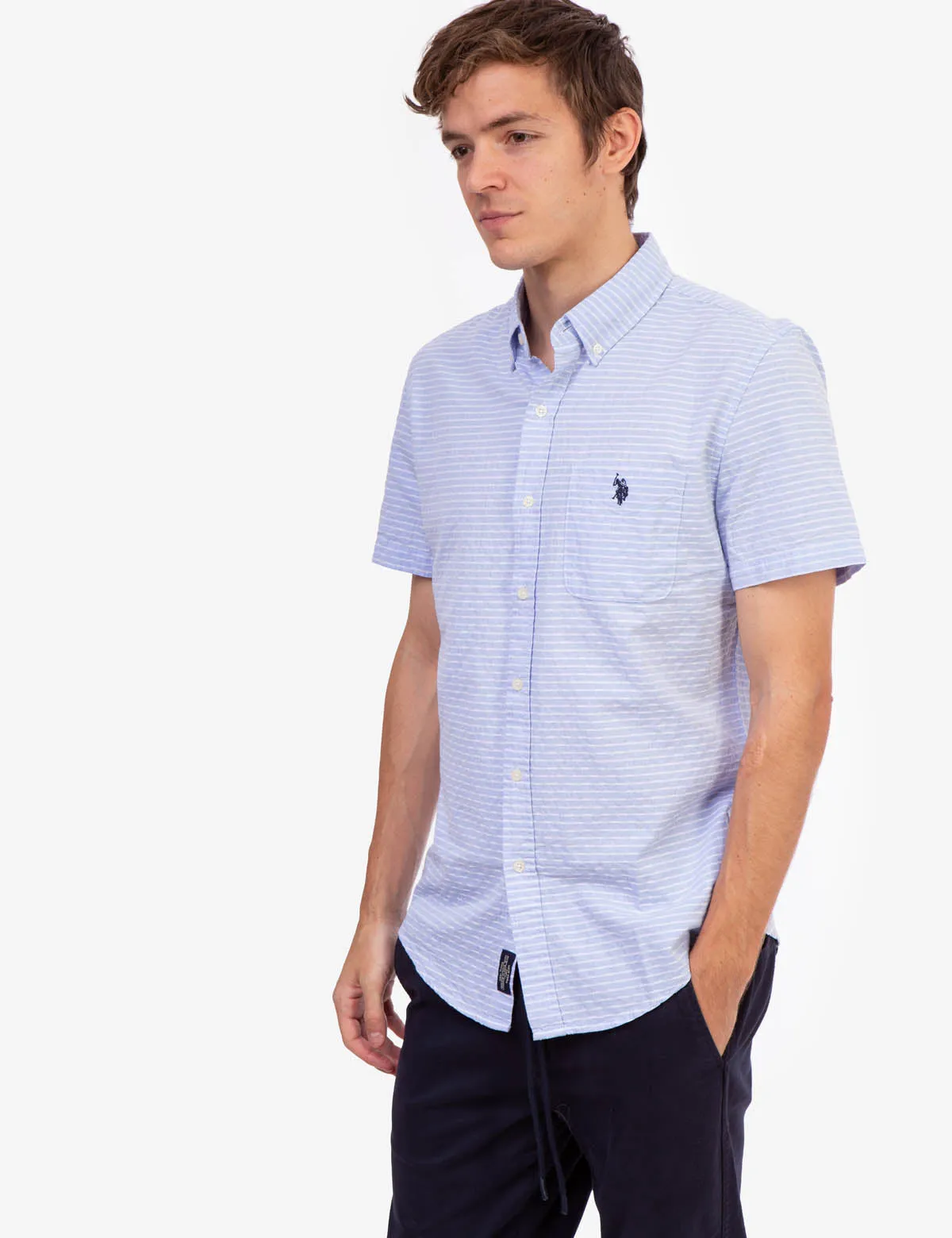 DOBBY HORIZONTAL STRIPE SHIRT sold by U.S. Polo Assn. product image thumbnail 3