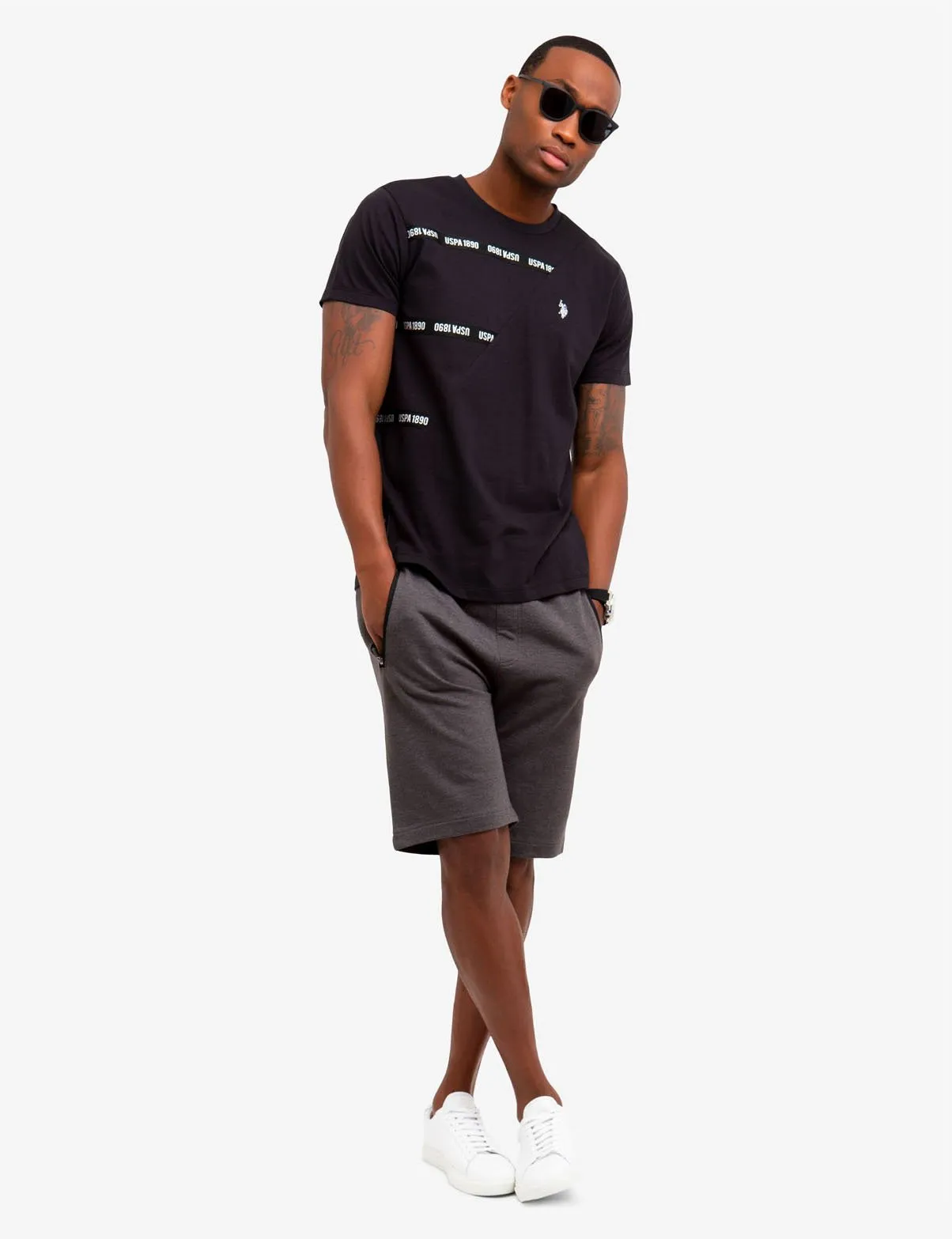 CREW NECK TAPE STRIPED T-SHIRT sold by U.S. Polo Assn. product image thumbnail 3