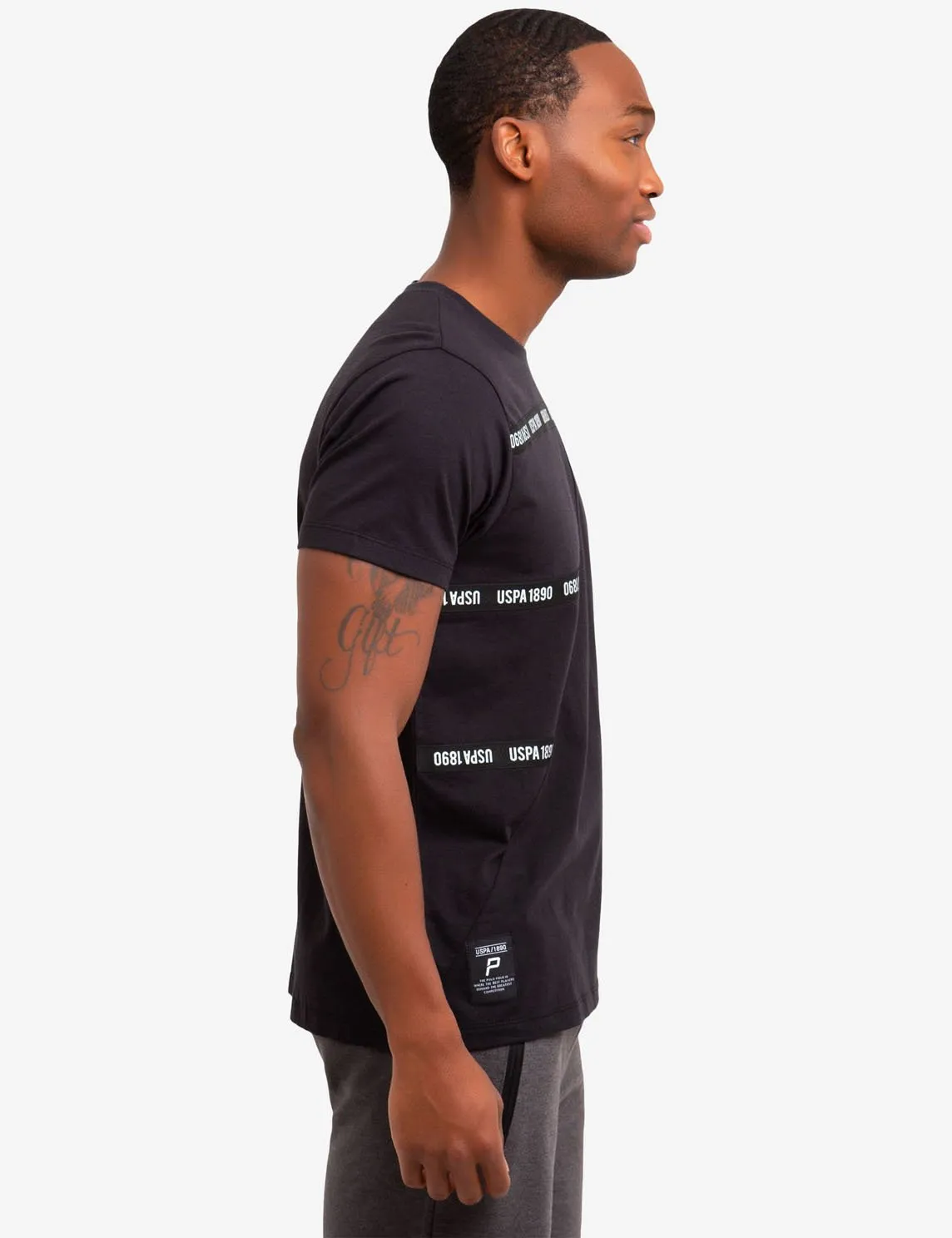 CREW NECK TAPE STRIPED T-SHIRT sold by U.S. Polo Assn. product image thumbnail 4