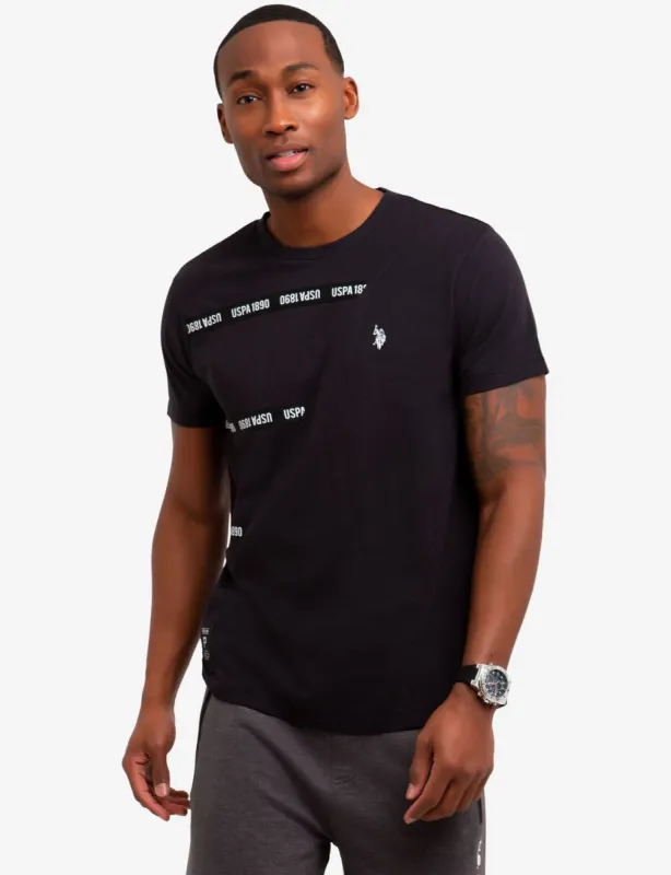 CREW NECK TAPE STRIPED T-SHIRT sold by U.S. Polo Assn.
