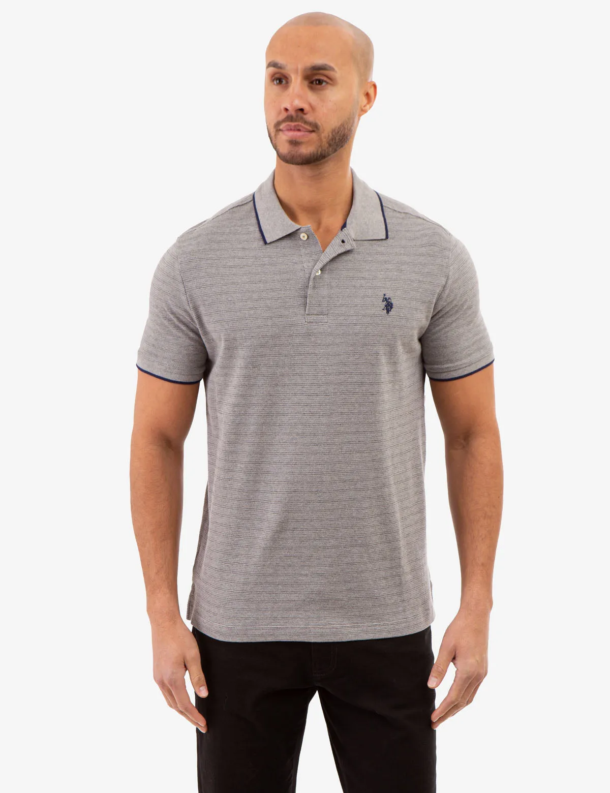 JACQUARD MARLED STRIPE POLO SHIRT sold by U.S. Polo Assn. product image thumbnail 4