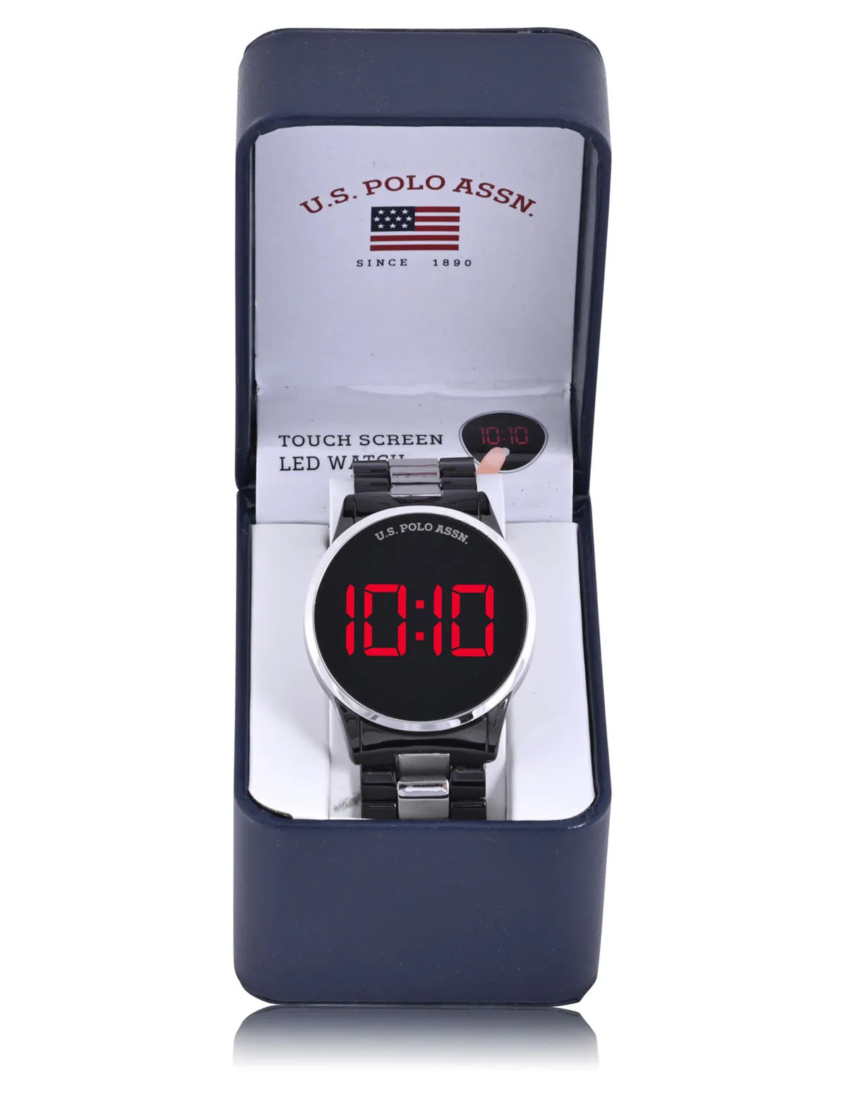 MEN'S BLACK SILVER TWO TONE LED BRACELET WATCH sold by U.S. Polo Assn. product image thumbnail 2