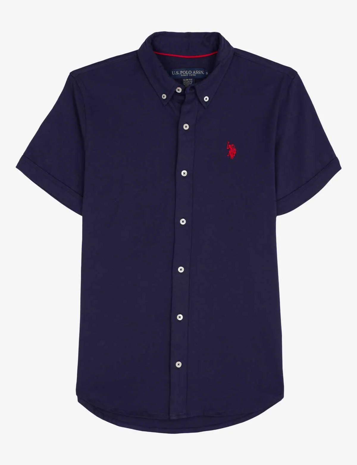 SOLID BUTTON UP JERSEY SHIRT sold by U.S. Polo Assn. product image thumbnail 2