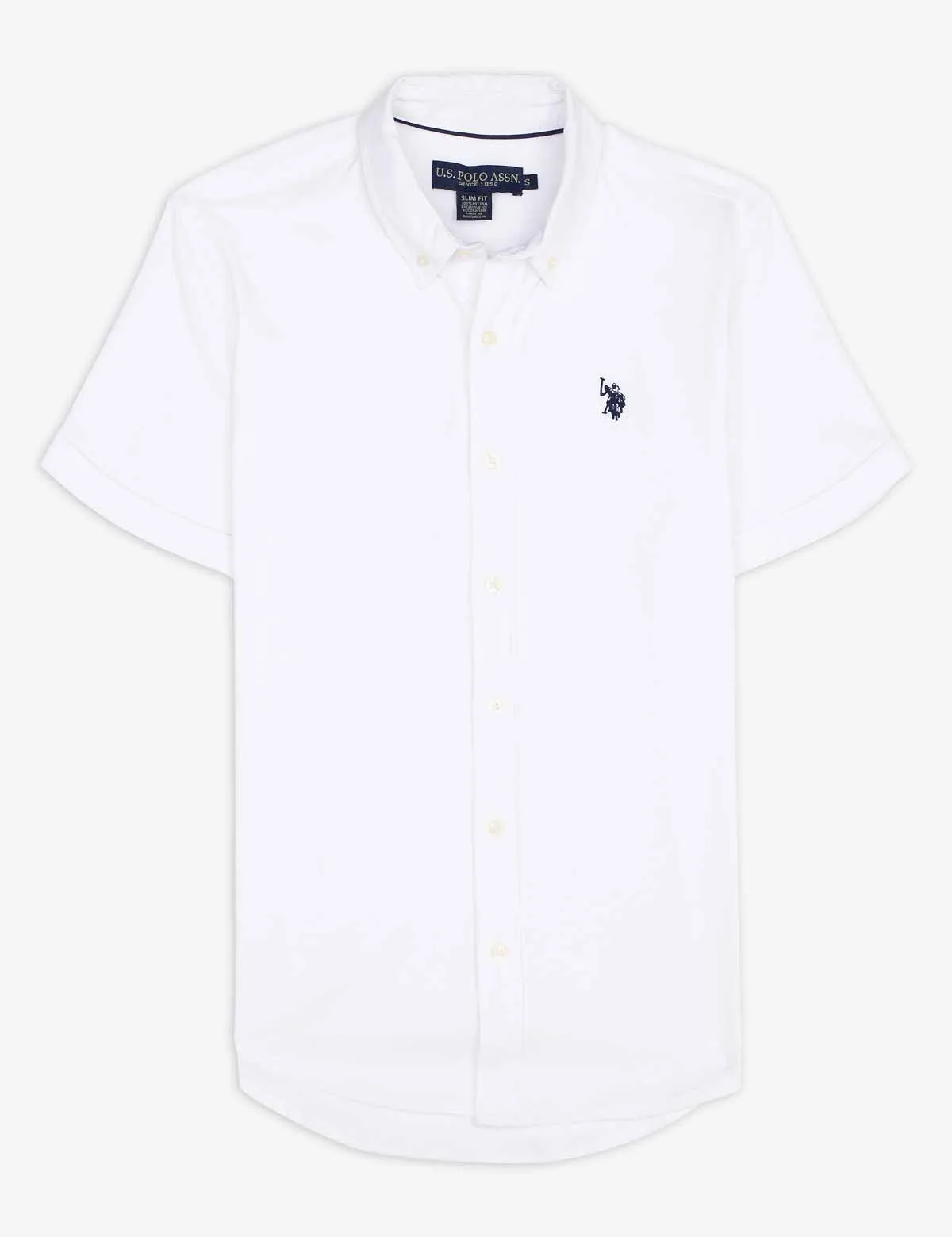 SOLID BUTTON UP JERSEY SHIRT sold by U.S. Polo Assn. product image thumbnail 4