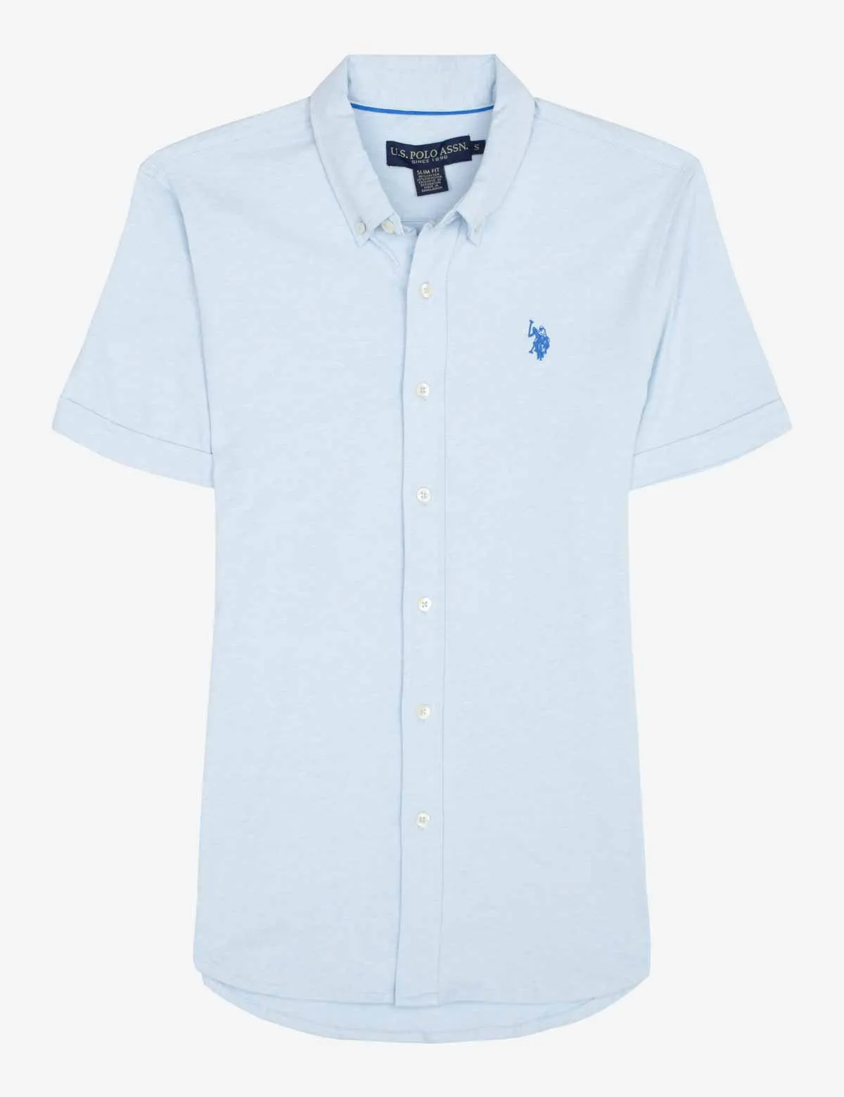 SOLID BUTTON UP JERSEY SHIRT sold by U.S. Polo Assn.