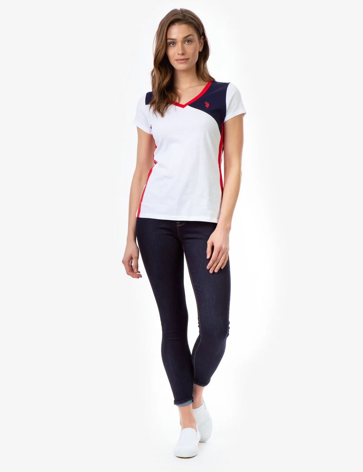 COLORBLOCK V-NECK T-SHIRT sold by U.S. Polo Assn. product image thumbnail 3