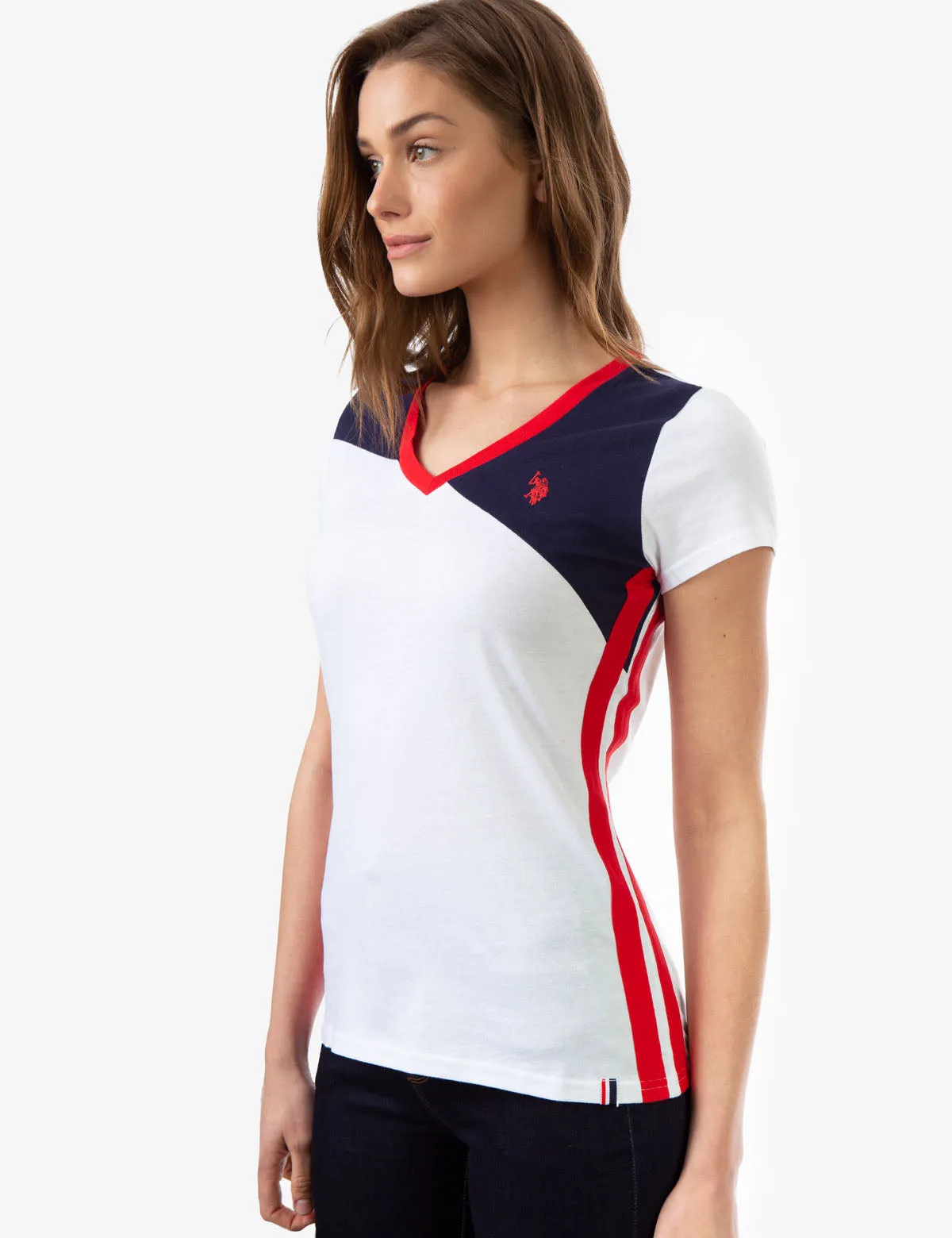 COLORBLOCK V-NECK T-SHIRT sold by U.S. Polo Assn. product image thumbnail 2