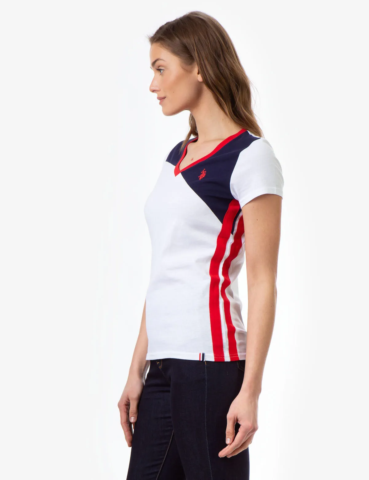 COLORBLOCK V-NECK T-SHIRT sold by U.S. Polo Assn. product image thumbnail 4