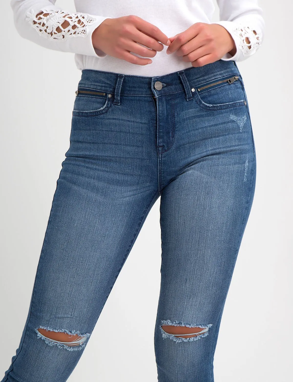 STRETCH SUPER SKINNY ZIP JEAN sold by U.S. Polo Assn. product image thumbnail 2
