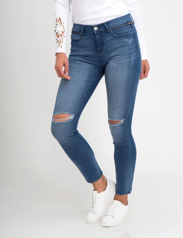 STRETCH SUPER SKINNY ZIP JEAN sold by U.S. Polo Assn.