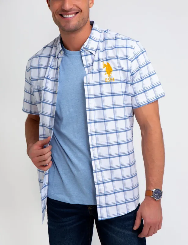 SHORT SLEEVE PLAID OXFORD SHIRT sold by U.S. Polo Assn.