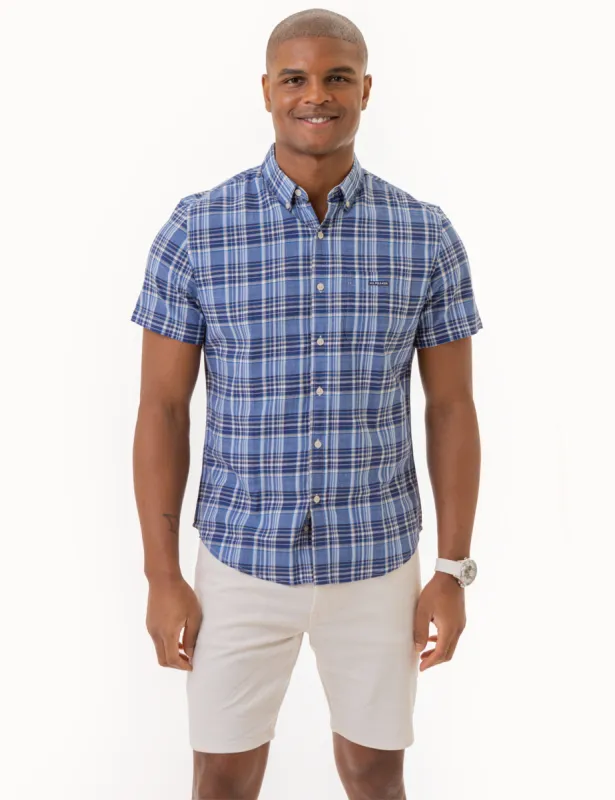 PLAID SLUB POPLIN SHORT SLEEVE SHIRT sold by U.S. Polo Assn.