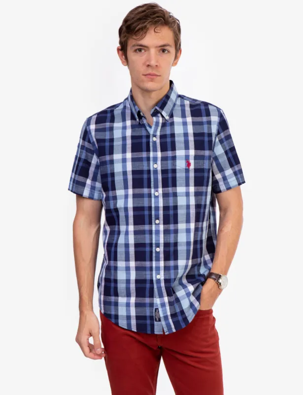 SLUB PLAID SHORT SLEEVE SHIRT sold by U.S. Polo Assn.