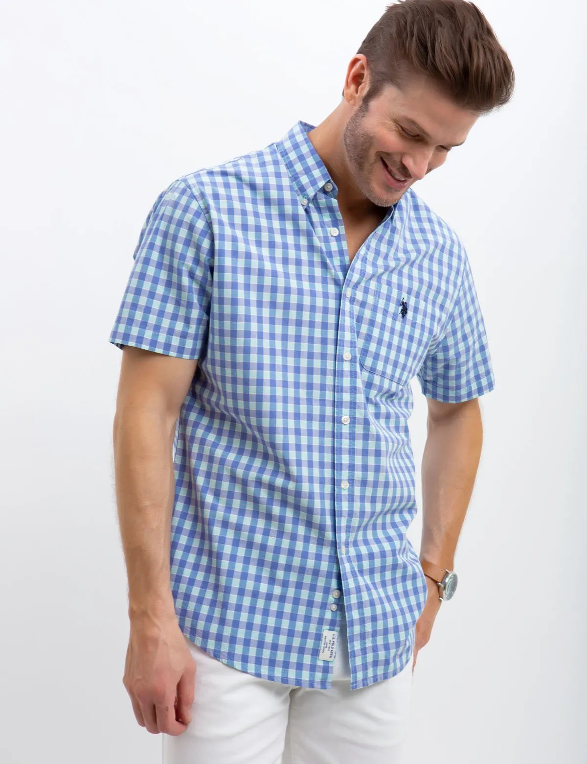 STRETCH SLIM POPLIN SHIRT sold by U.S. Polo Assn. product image thumbnail 5