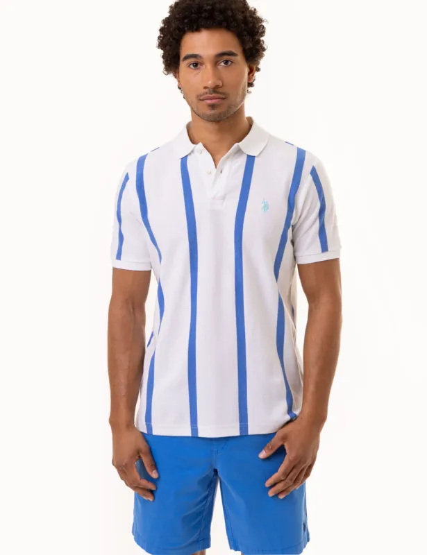 ENGINEERED VERTICAL STRIPE POLO SHIRT sold by U.S. Polo Assn.