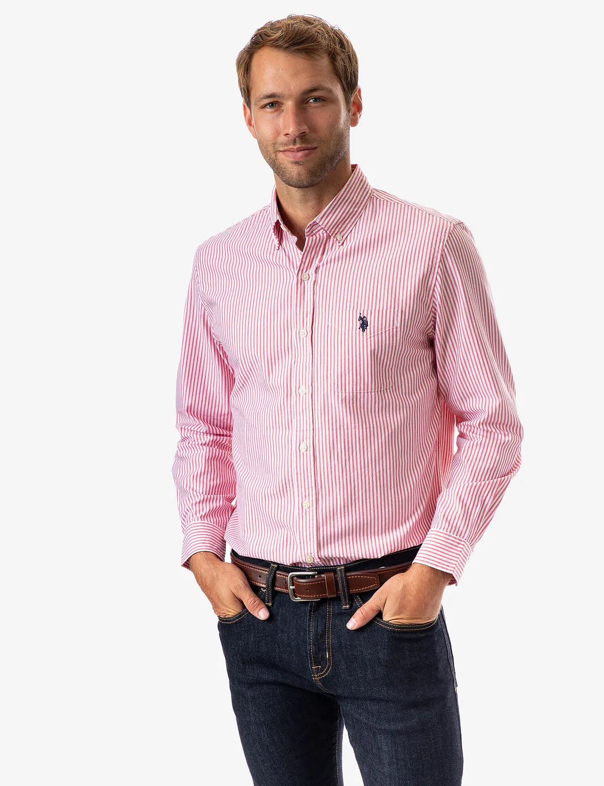 STRIPED LONG SLEEVE OXFORD SHIRT sold by U.S. Polo Assn. product image thumbnail 2