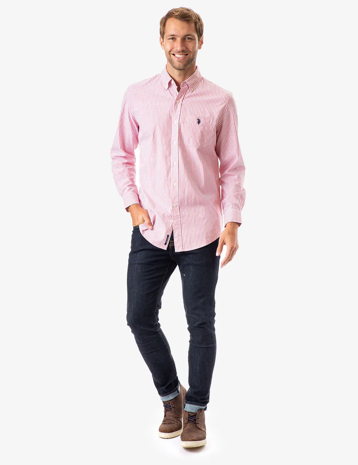 STRIPED LONG SLEEVE OXFORD SHIRT sold by U.S. Polo Assn. product image thumbnail 3