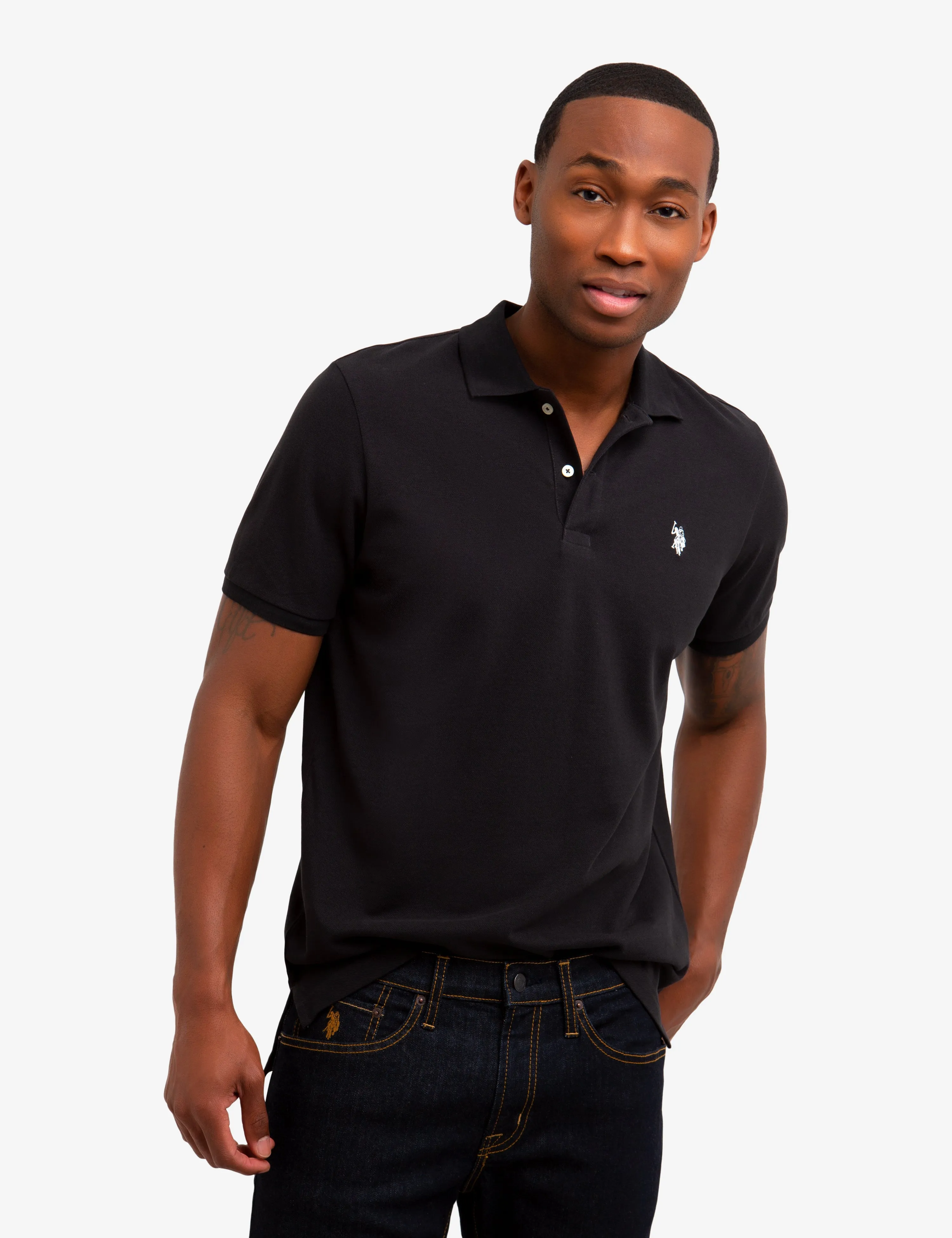 SOLID PIQUE SMALL LOGO POLO SHIRT sold by U.S. Polo Assn. product image thumbnail 3