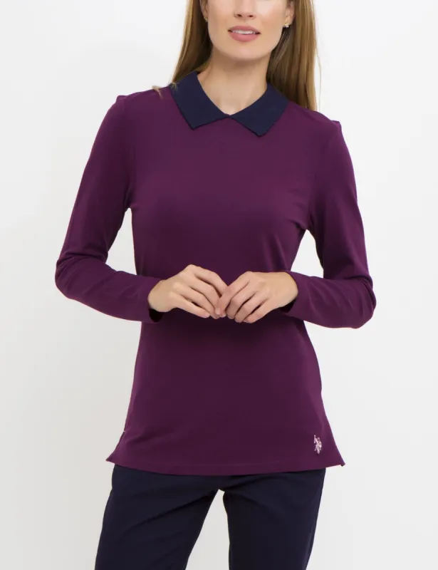BIRDEYE PETER PAN COLLAR LONG SLEEVE TOP sold by U.S. Polo Assn.