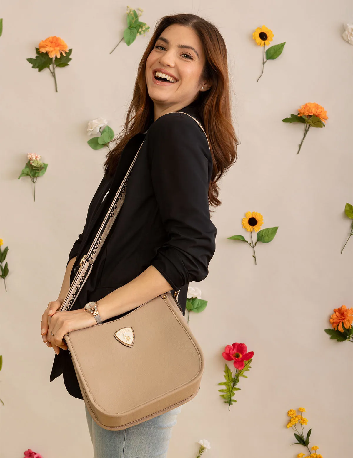 CREST CROSSBODY BAG WITH BRANDED STRAP sold by U.S. Polo Assn.