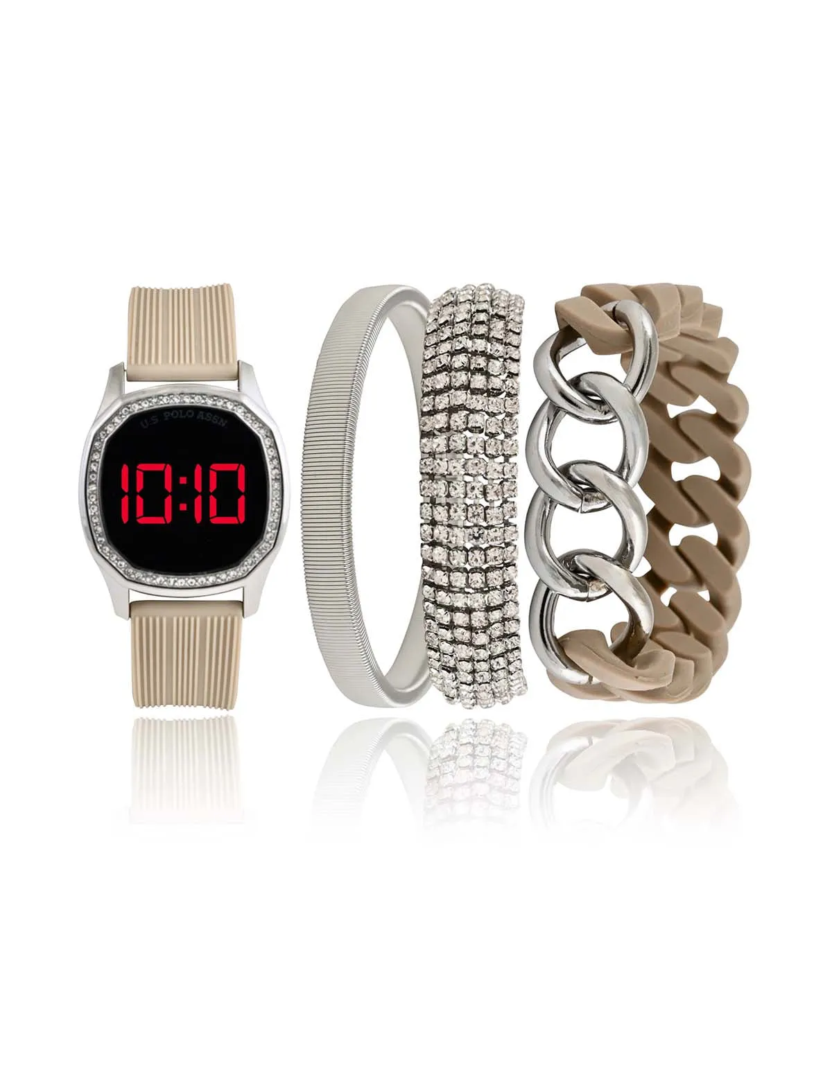 LADIES LED WATCH AND STACKABLE BRACELETS SET sold by U.S. Polo Assn. product image thumbnail 3
