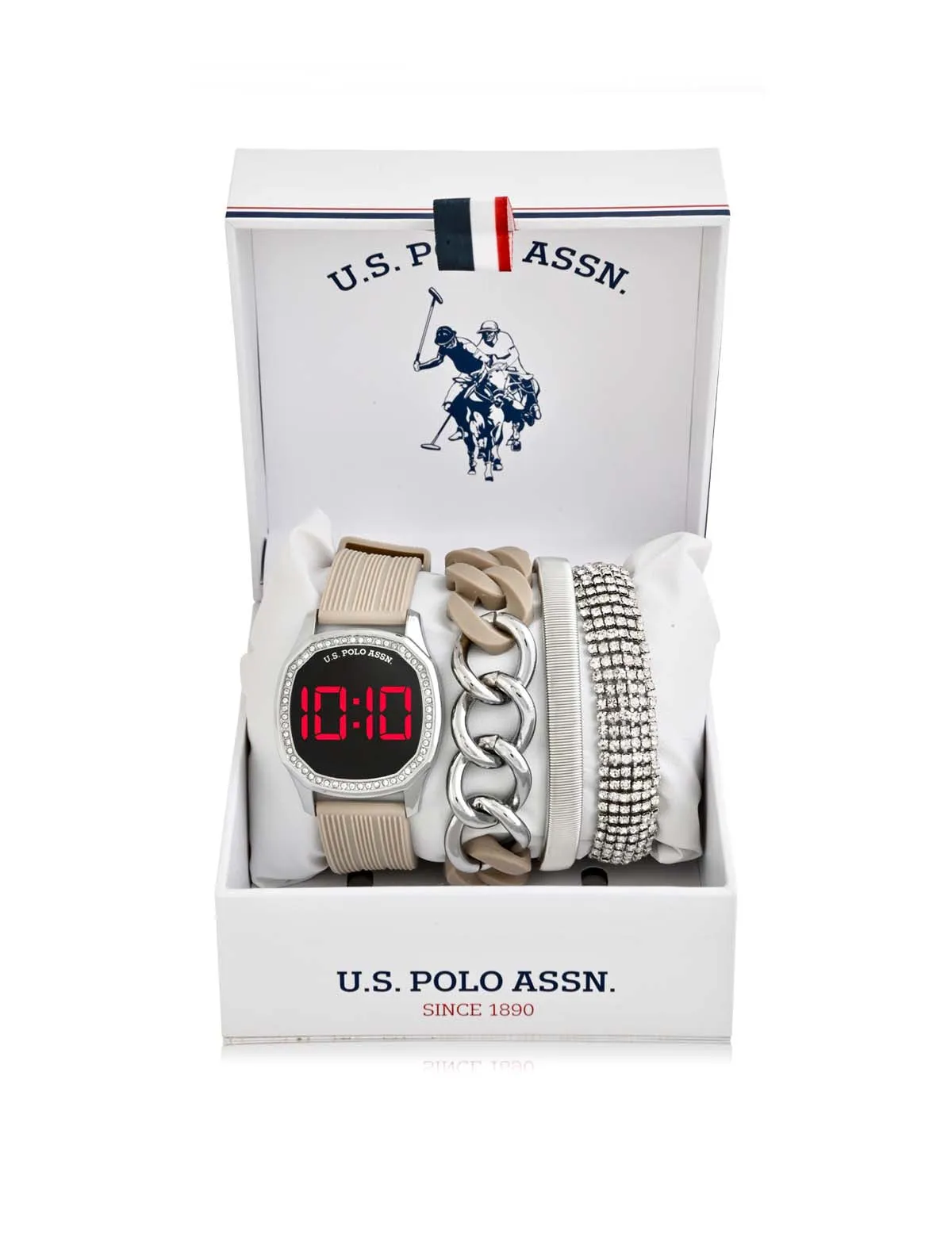 LADIES LED WATCH AND STACKABLE BRACELETS SET sold by U.S. Polo Assn. product image thumbnail 2