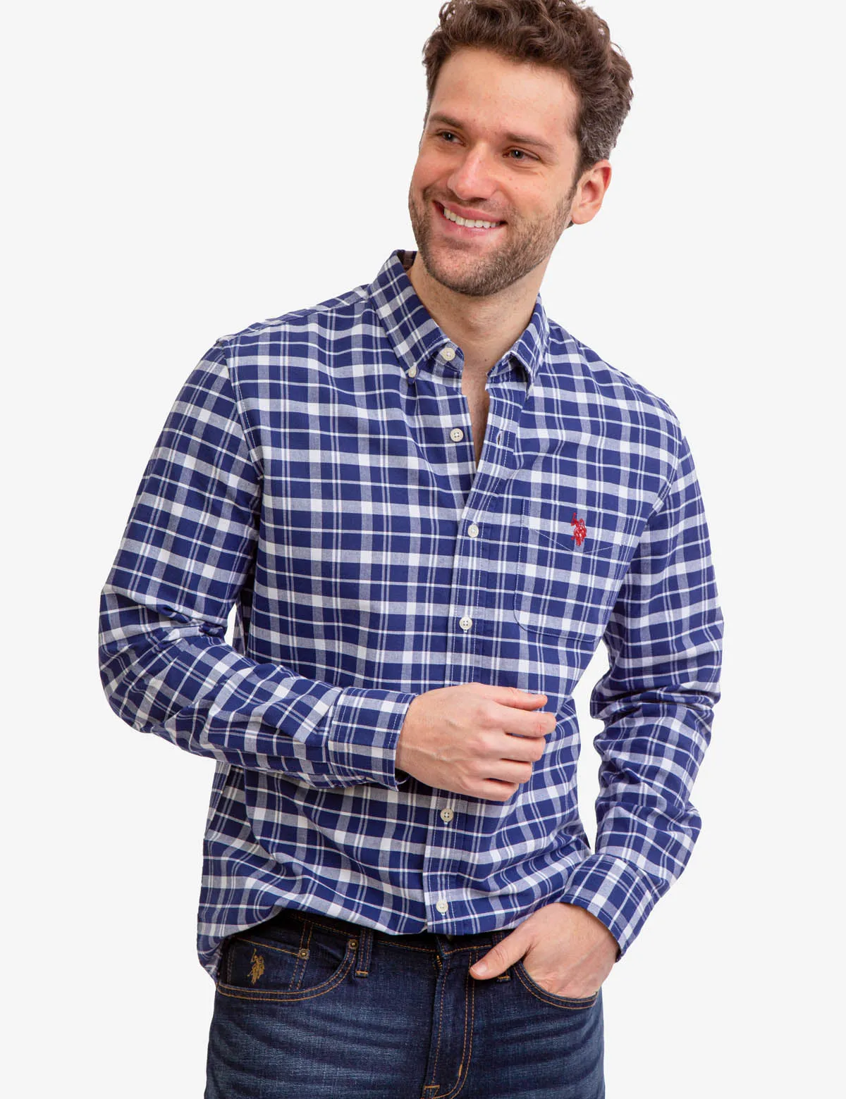 LONG SLEEVE PLAID OXFORD SHIRT sold by U.S. Polo Assn. product image thumbnail 3