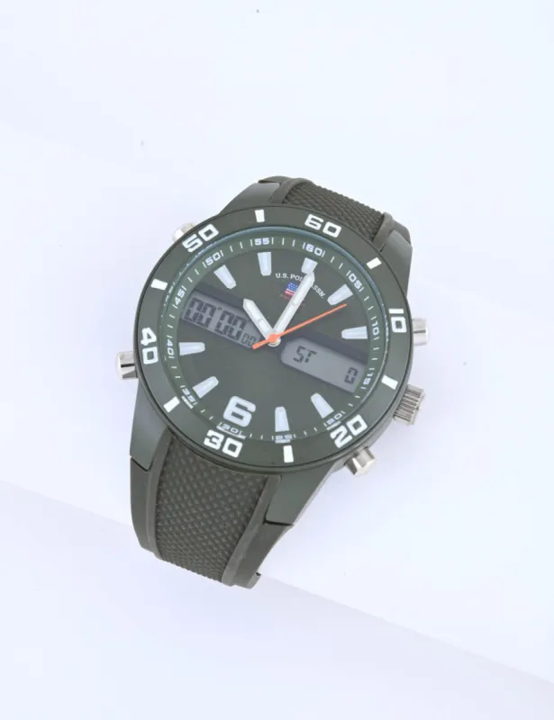 MEN'S GREEN STRAP ANA DIGI SPORTS WATCH sold by U.S. Polo Assn.