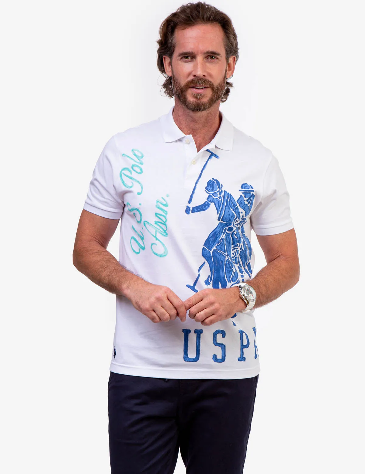 USPA PRINTED GRAPHIC POLO SHIRT sold by U.S. Polo Assn.