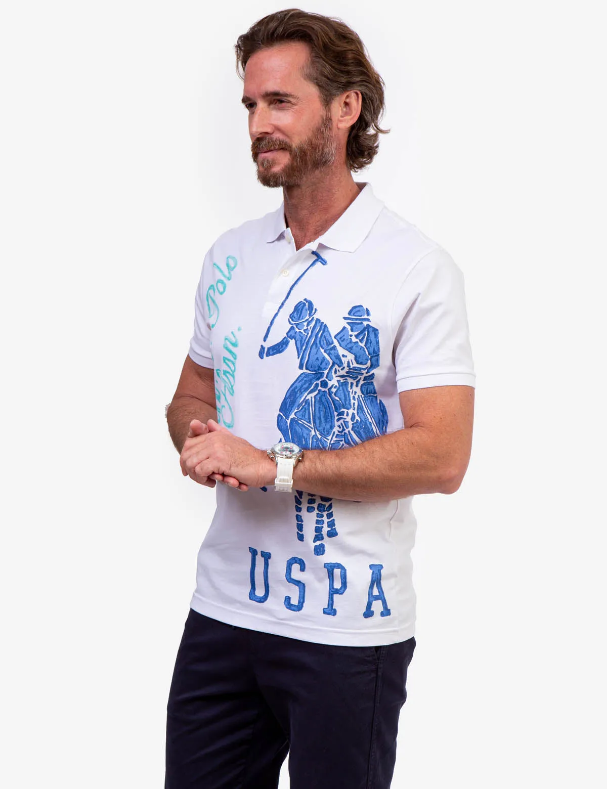 USPA PRINTED GRAPHIC POLO SHIRT sold by U.S. Polo Assn. product image thumbnail 2