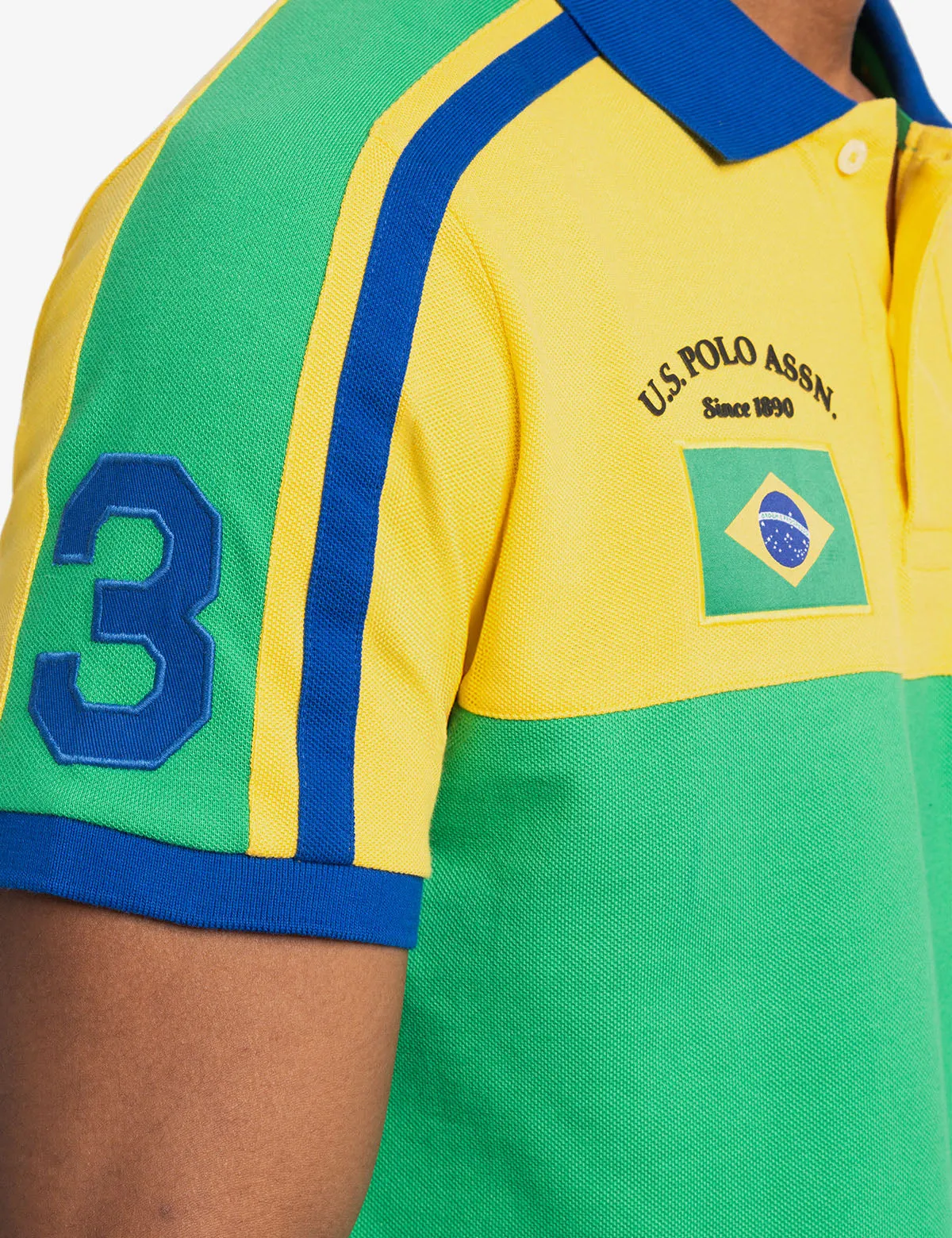 BRAZIL VERTICAL COLOR BLOCK PIQUE POLO SHIRT sold by U.S. Polo Assn. product image thumbnail 5