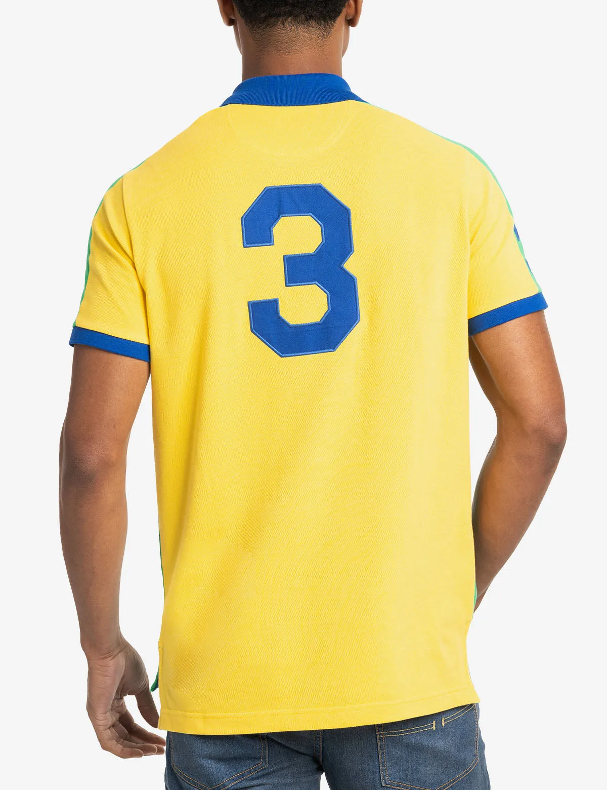 BRAZIL VERTICAL COLOR BLOCK PIQUE POLO SHIRT sold by U.S. Polo Assn. product image thumbnail 3