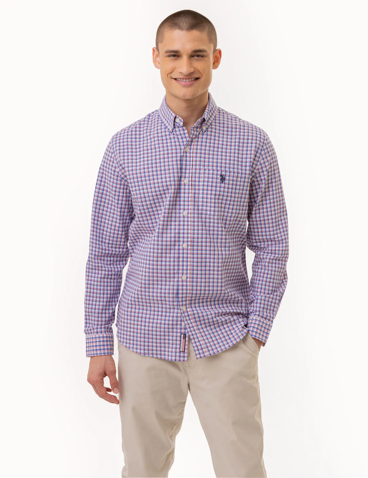 PLAID LONG SLEEVE WOVEN SHIRT WITH POCKET sold by U.S. Polo Assn.