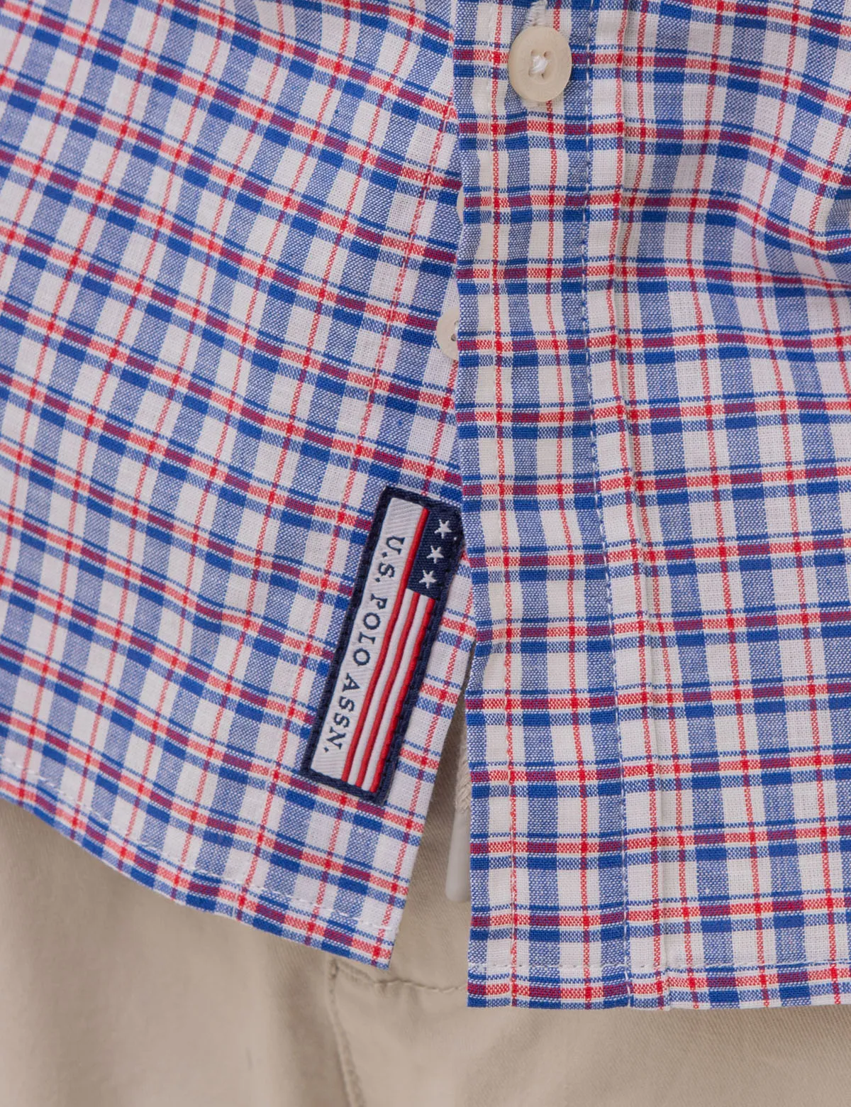 PLAID LONG SLEEVE WOVEN SHIRT WITH POCKET sold by U.S. Polo Assn. product image thumbnail 5