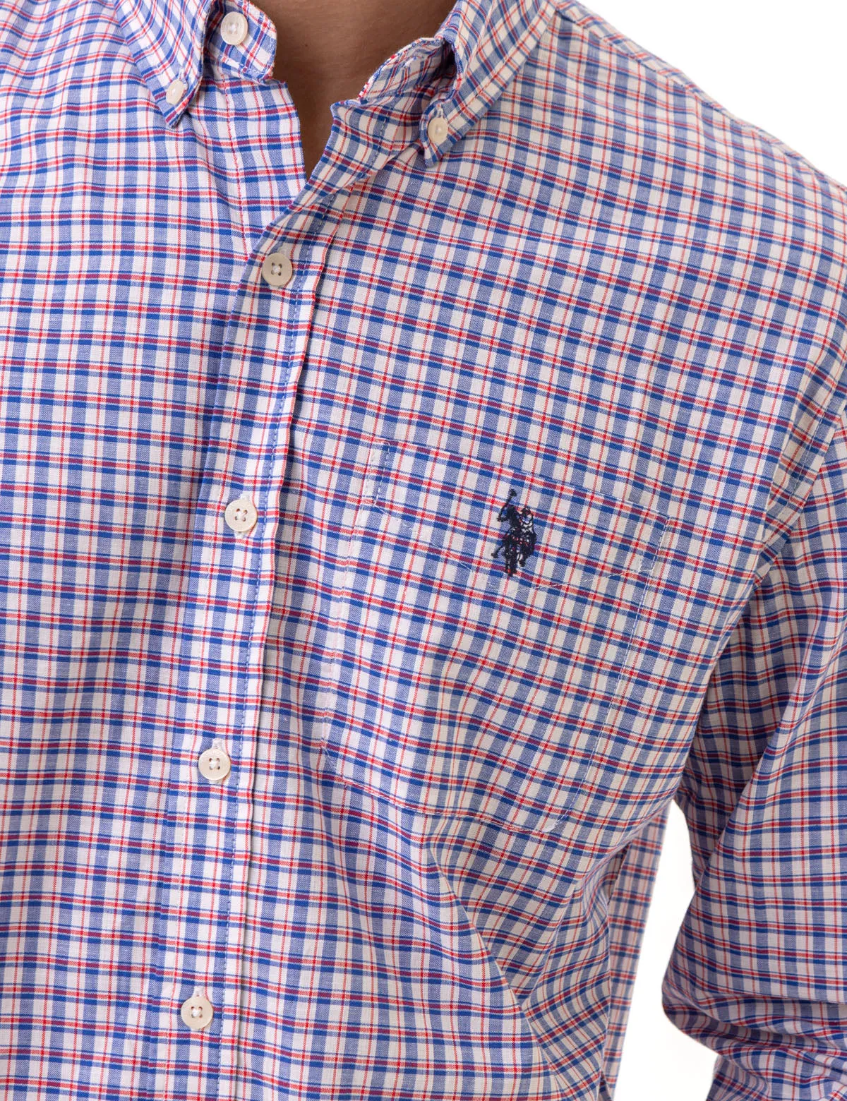 PLAID LONG SLEEVE WOVEN SHIRT WITH POCKET sold by U.S. Polo Assn. product image thumbnail 3