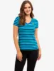 STRIPED V-NECK T-SHIRT sold by U.S. Polo Assn.