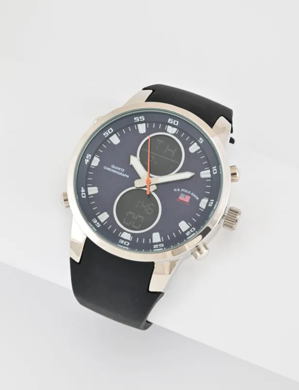 MEN'S RUBBER STRAP ANA DIGI BRACELET WATCH sold by U.S. Polo Assn.