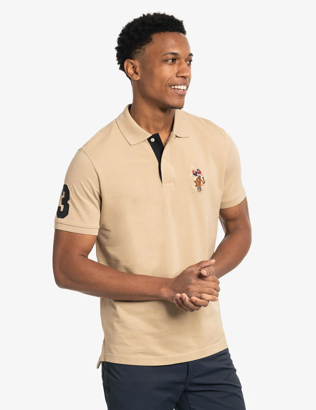 MULTI COLOR BIG LOGO SOLID POLO SHIRT sold by U.S. Polo Assn. product image thumbnail 5